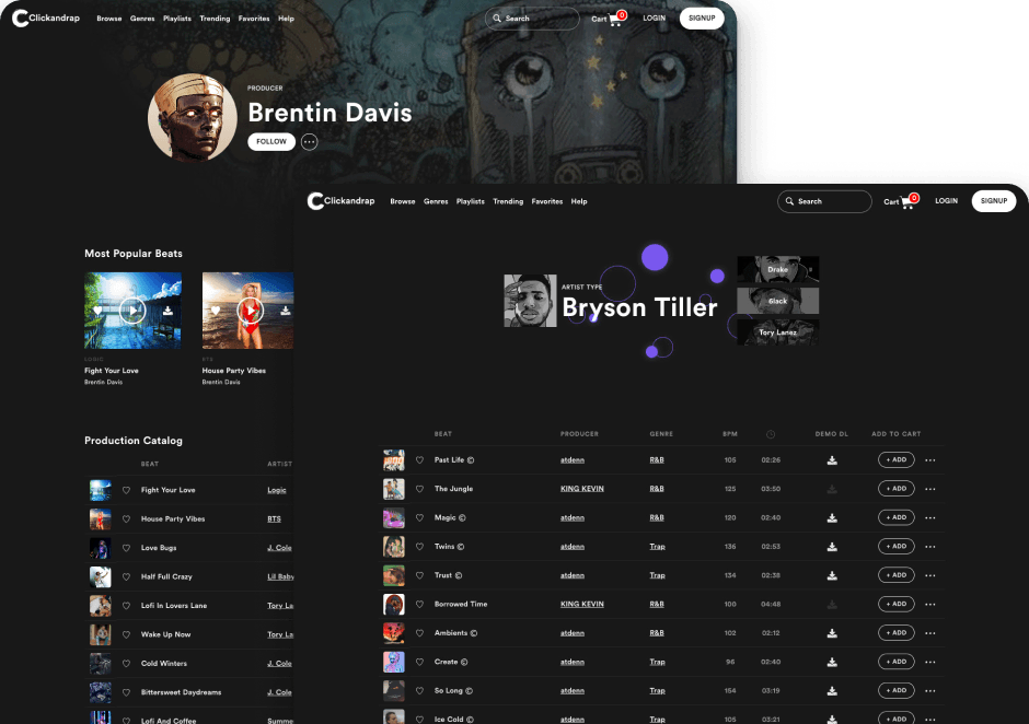 Clickandrap interface preview