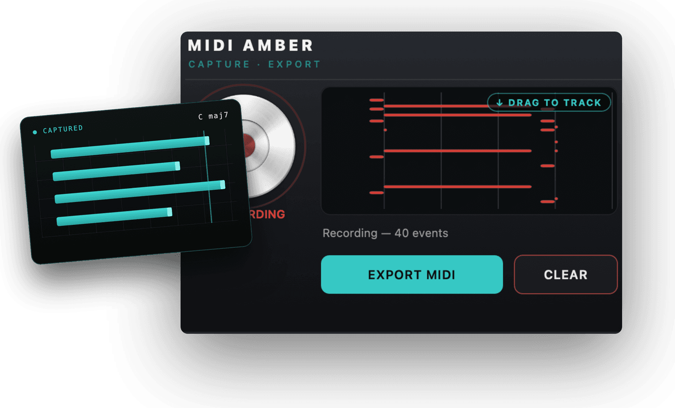 MIDI Amber interface preview