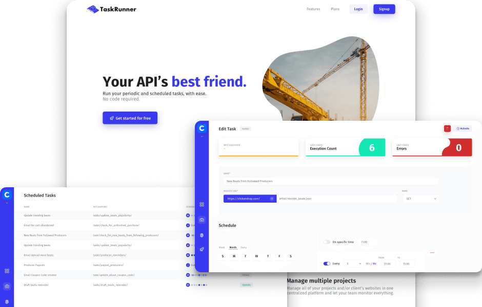 TaskRunner interface preview